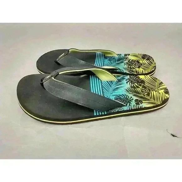 Reef Boys Kids Pool Beach Flip Flops Thongs Sandals Blue Aqua Green 3 US - Picture 3 of 7